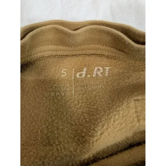 d.RT men's size large tan orange crew neck pocket sweatshirt I2 - Picture 3 of 7